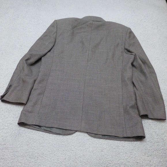 Baracuta Suit Jacket Mens 42R Brown Black Single Breasted Blazer Notch Lapel - Picture 2 of 14